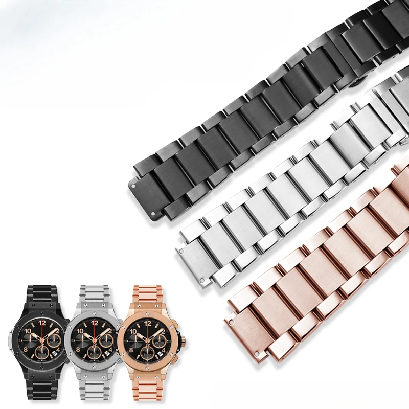 Per Yubo Big Bang Hublot Classic Fusion Big Bang 27X19Mm Acciaio Inossidabile Solido Sostituire Uomo Donna Cinturino Con Fibbia A Doppia Pressa