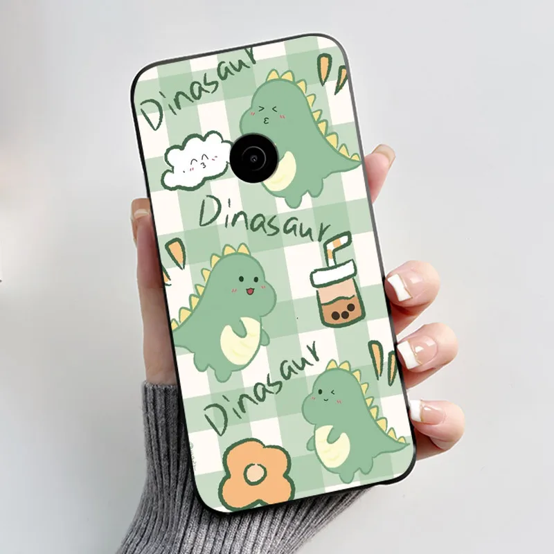 Aesthetic Cute Cat Cartoon Black Silicone Phone Case - Shockproof Protective Bumper