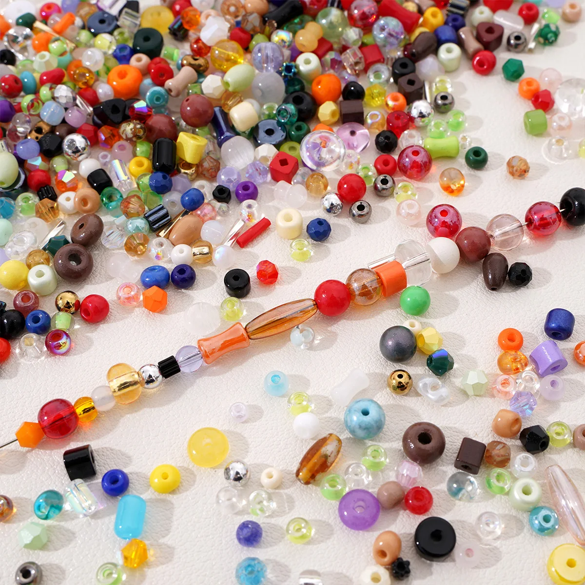 Vibrant Multi-Color Glass Rice Beads for DIY Jewelry and Accessories