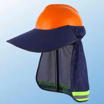 Cappello ard Ombra Visiera parasole Collo Ombra Striscia riflettente Attacco protettivo per casco per lavori all'aperto Cantieri di costruzione Uomo