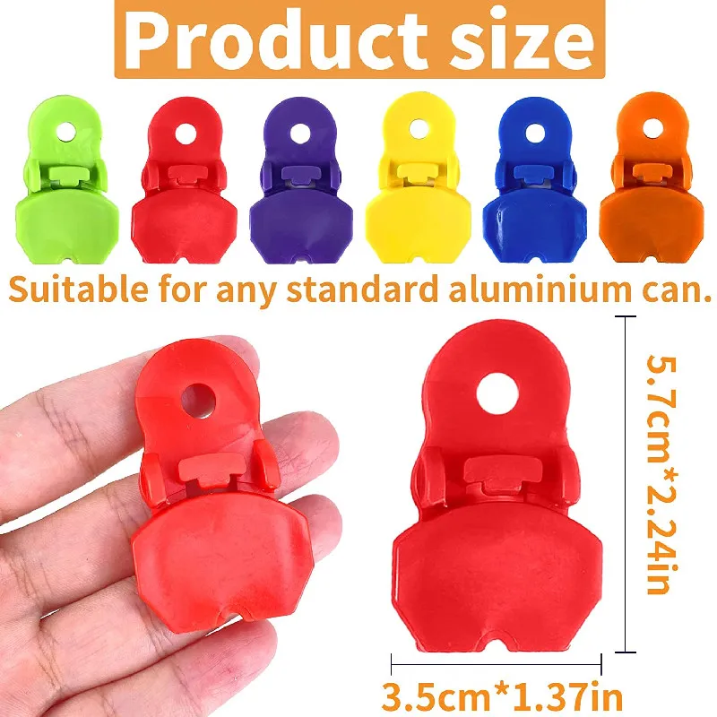 Manual Easy Can Opener, 6 Pieces Colorful Soda Beer Can Opener