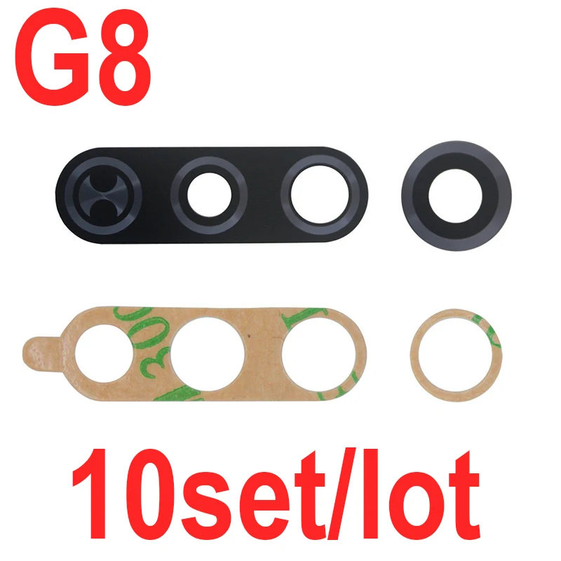 EmmaHelp 10-Pack Replacement Rear Camera Glass Lens with Adhesive for Motorola Moto G8 Series