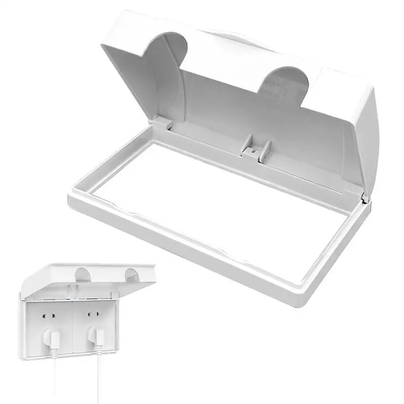 

Child Proof Outlet Cover Dustproof Waterproof Outlet Cover Splash-Proof Plug Cover Box for Safety White Outlet Box Cover for