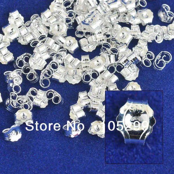 Schnelle Lieferung 200 Stück 925 Sterling Silber RÜCKENSTOPPER Ohrringe Schmuckzubehör für Ohrstecker Schmuck Einstellungen Zubehör