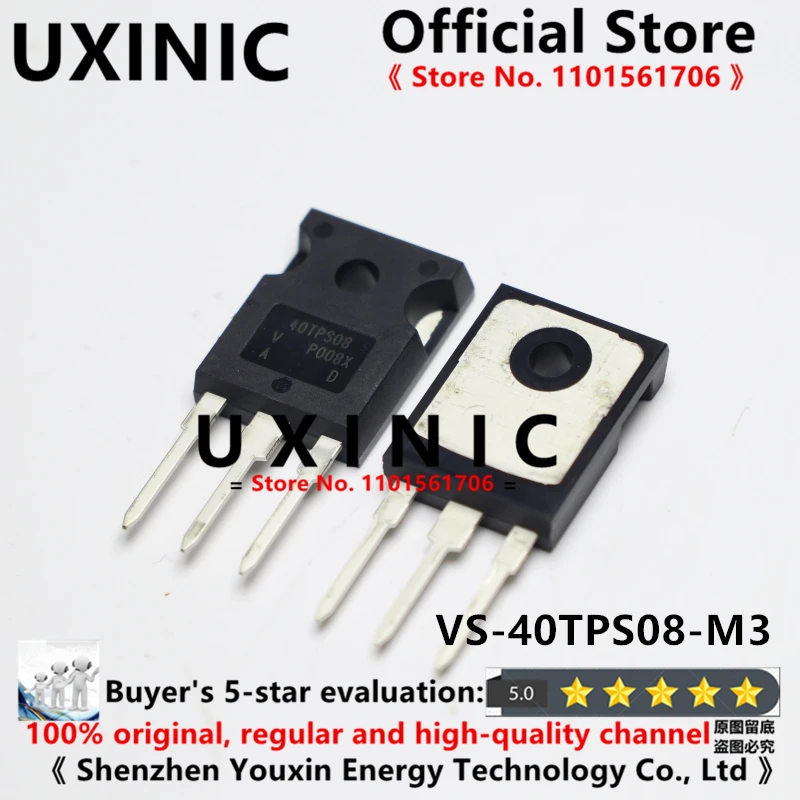 

UXINIC 100% New Imported Original VS-40TPS08-M3 40TPS08PBF 40TPS08 TO-247 Thyristor 35A 800V