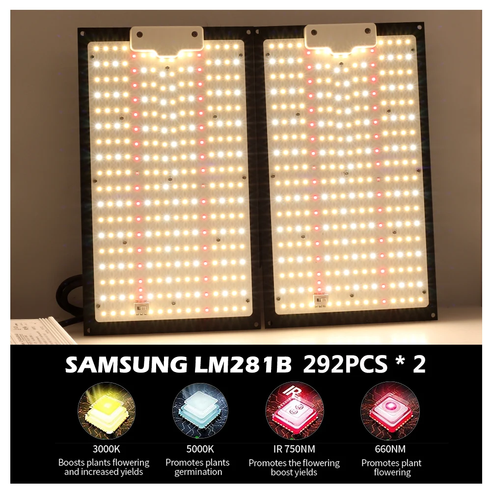 Samsung Dioden LED Wachsen Licht LM281B Dimmbare Quantum Phyto Lampe Sunlike Volle Spektrum Wachsenden Lampen für Innen Anlage Gewächshaus