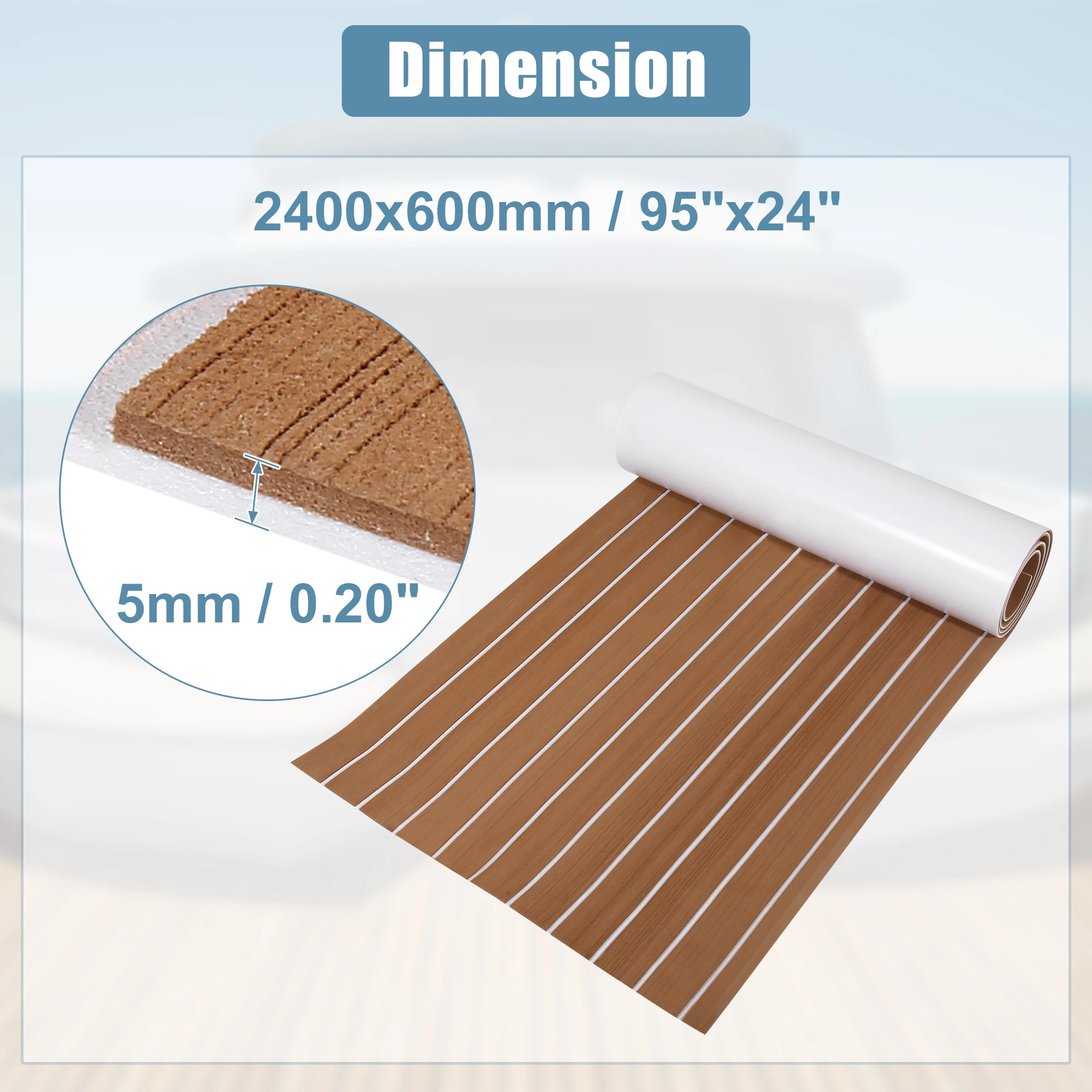2400x600x5mm Brown 1