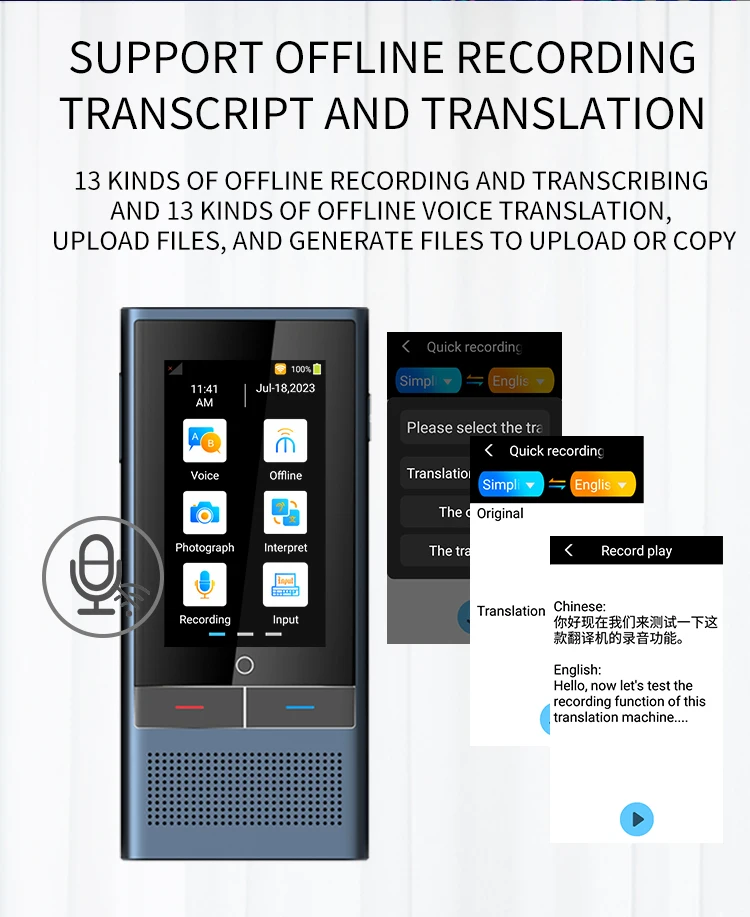 Intelligent translator Multi language photo translation Instant voice translator Offline translationPortable language