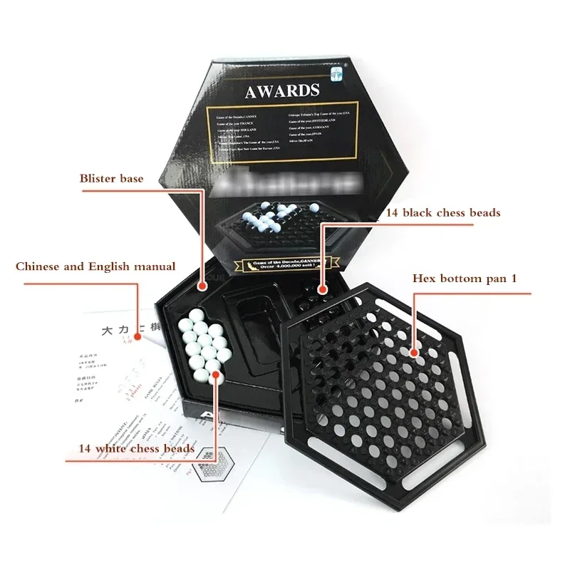 Board game Table Games Abalone Family Board Game Intellectual Development Desktop Party Home Marble Strategy Game For Children Kids board game table games