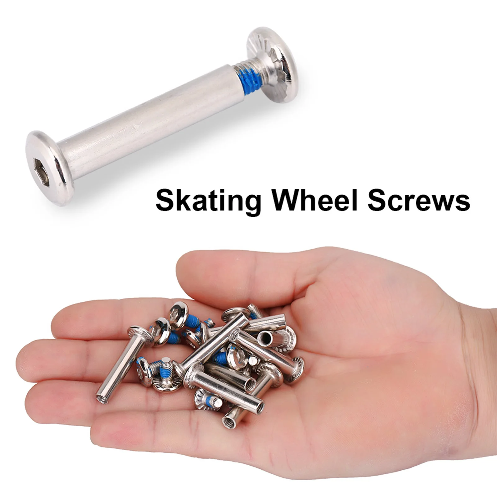 10pcs Inline Skate Replacement Skating Screws Fittings Skates Wheel Axles Hardware Inline Skate Replacement Inline Skating Screw