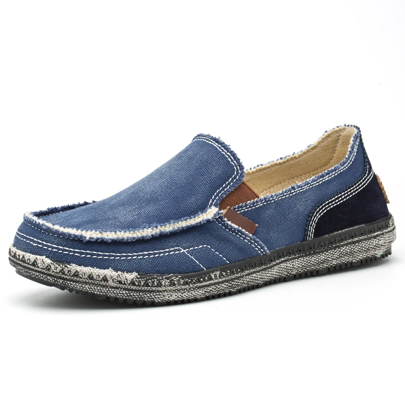 

2023 Summer New Men's Canvas Boat Shoes Outdoor Lightweight Convertible Slip On Loafer Fashion Casual Flat Non-Slip Deck Shoes