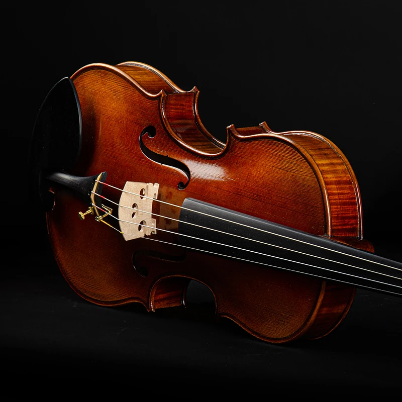 

Advanced Violin CHRISTINA S100B New Gradient Glossy Dark Retro Handmade Premium European Spruce Fine Flame Maple with Case Bow
