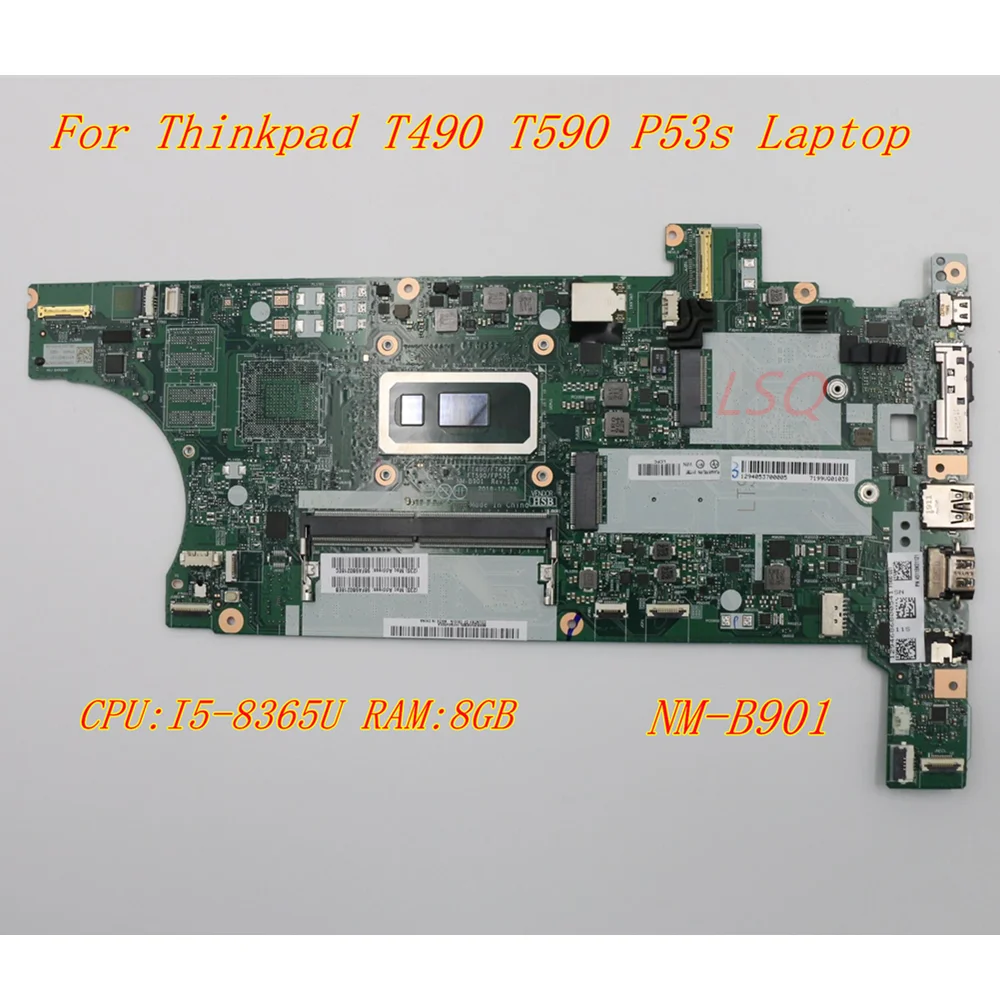 

NM-B901 для Lenovo ThinkPad T490 T590 P53s материнская плата для ноутбука CPU:i5-8365U RAM:8GB FUR 01YT397 5B20W29452 100% рабочий тест