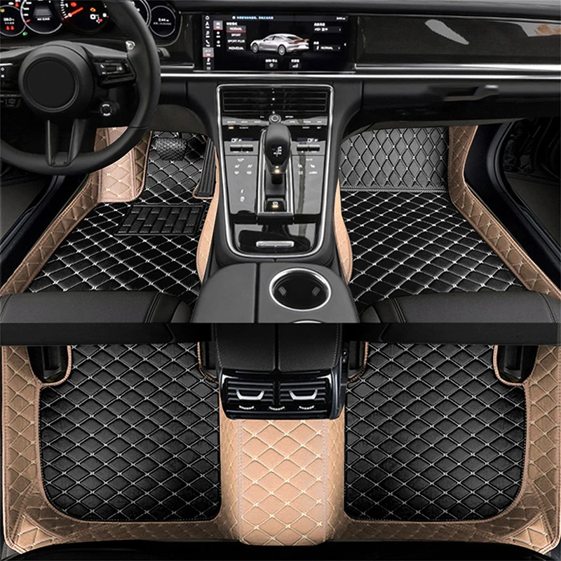 

WZBWZX Custom Leather Car Floor Mat 100％ For Mitsubishi All Models Asx Outlander Lancer 10 Pajero Sport Auto Accessories