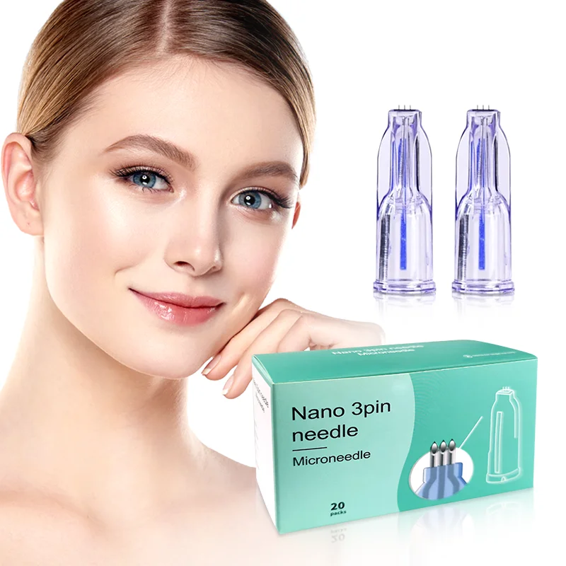 34G Nanosoft Microneedling Hand fillmed Around Eyes and Neck 3pins Multi Needles Ultrafine Sterile Single Package 2-20PCS