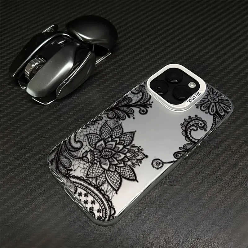 Y2K Original Totem Flowers Matte Shockproof Phone Case