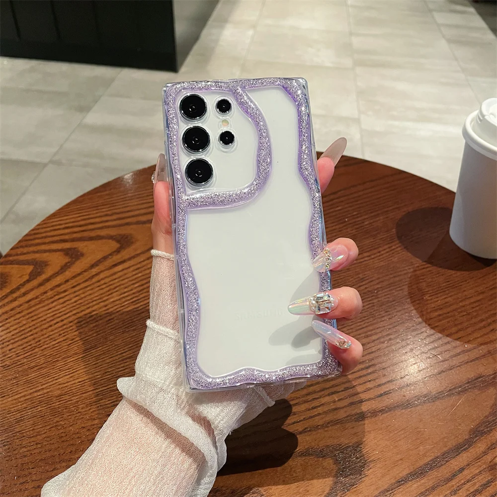 Luxury Glitter Wave Soft Tpu Phone Case For Samsung Galaxy Series_voghion.com