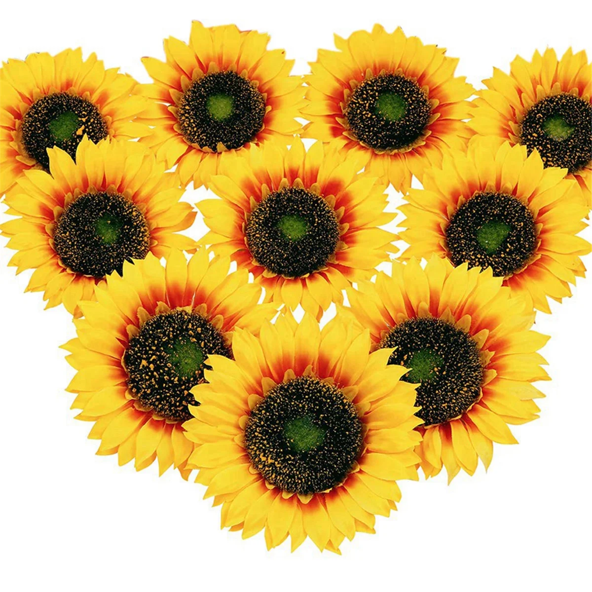 

10Pcs Artificial Sunflower Heads Silk Sunflowers Heads Arrangements for Party Wedding Sunflowers Decor Craft 5.5 Inch