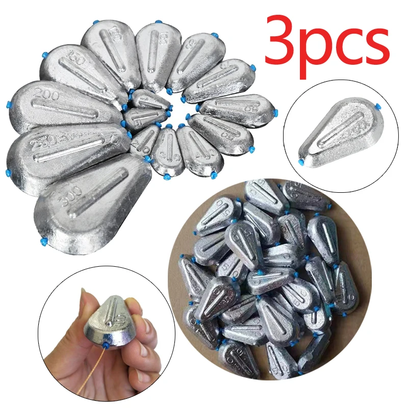 3 stücke Herz-förmigen Sinker Durch Loch Sinker Kunststoff Kern für Meer Angelruten 10g/20g/40g/60g Blei Gewichte Angeln Zubehör