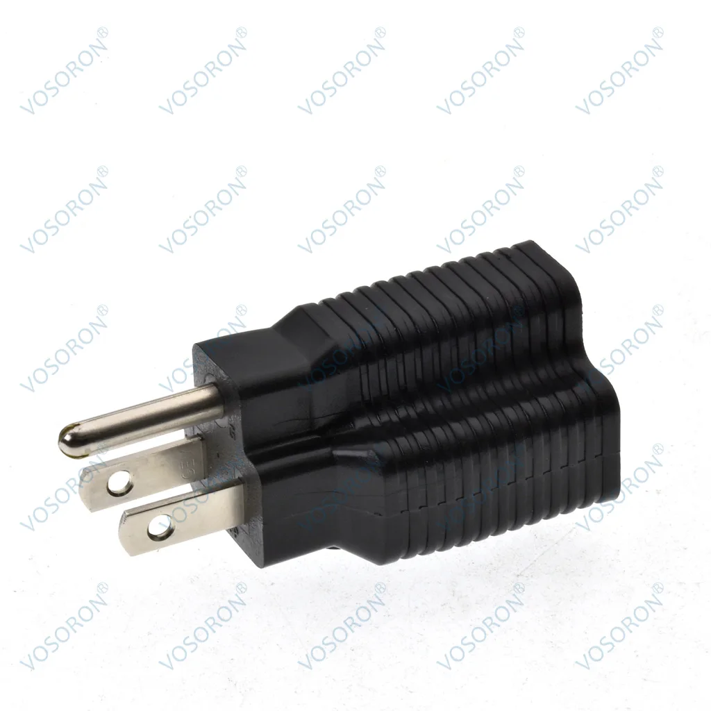 15 Amp Household AC Plug to 20 Amp T Blade Adapter,5-15P to 5-20R,5-15P 6-15R,5-15P 6-20R, 15A 125V 20A 250V Adapter