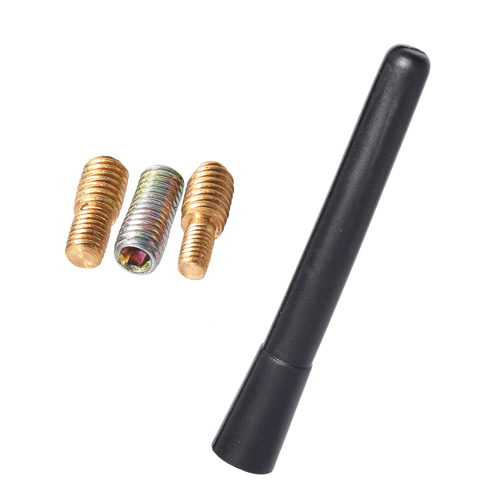 Superbat Black Universal Short Stubby Antenna AM/FM Radio Mast Aerial Screw Type for Auto Car
