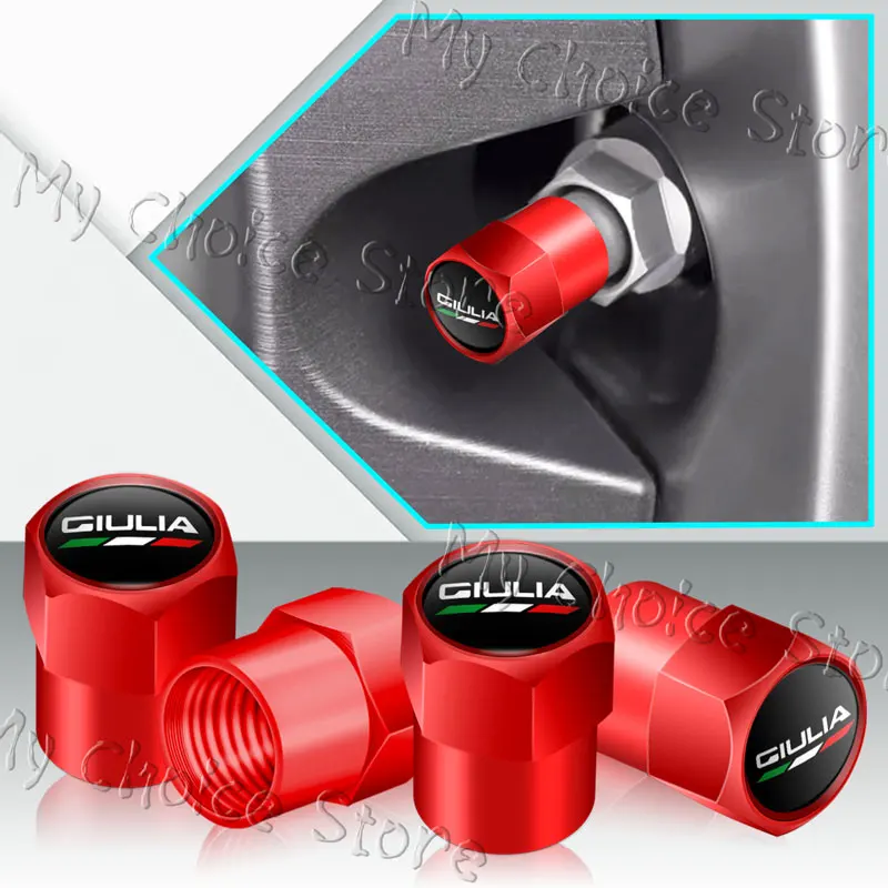 Premium Set of 4 Emblem Wheel Tire Valve Caps - Waterproof and Durable Airdust Covers