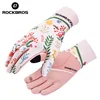 ROCKBROS Cycling Gloves Long Finger Touch Screen Mountain Bike Road Bike Full Finger Female Spring Autumn Pink Cycling Equipment 1