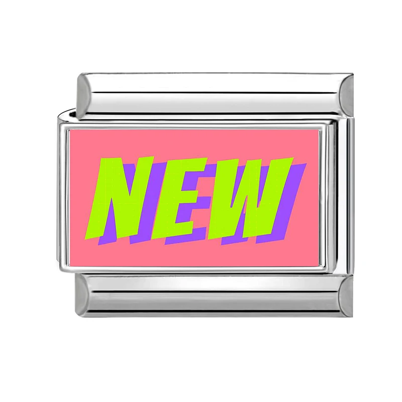 Fashion English Words Letters Colored Italian Link Fit 9mm Stainless Steel Bracelet Making DIY Charm Jewelry Gift Dropshipping Sceb52877344943b893c9a99798d74463f