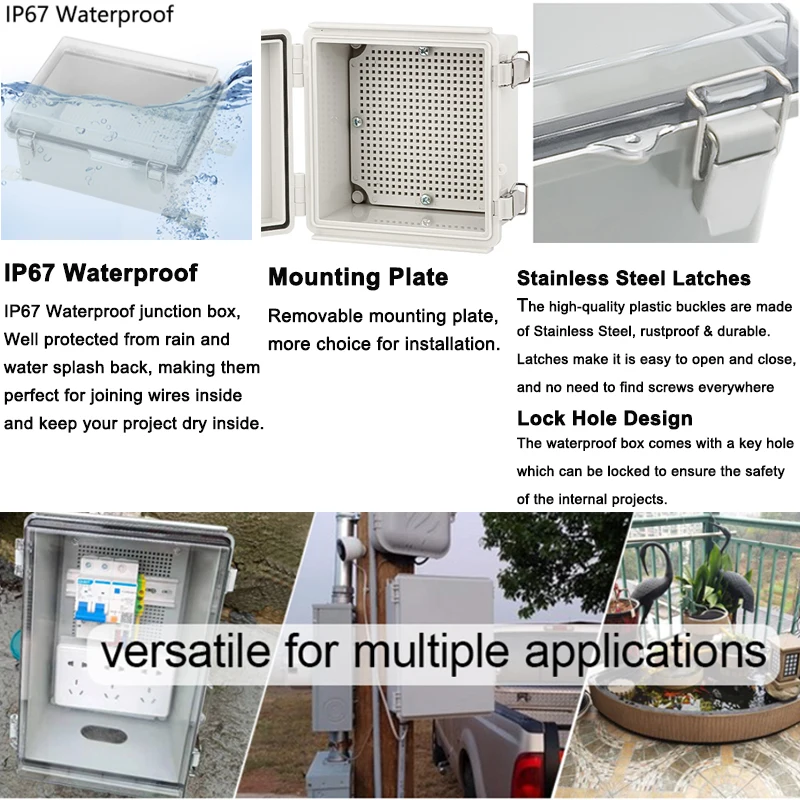 de plastico placa montagem do projeto ip67 05