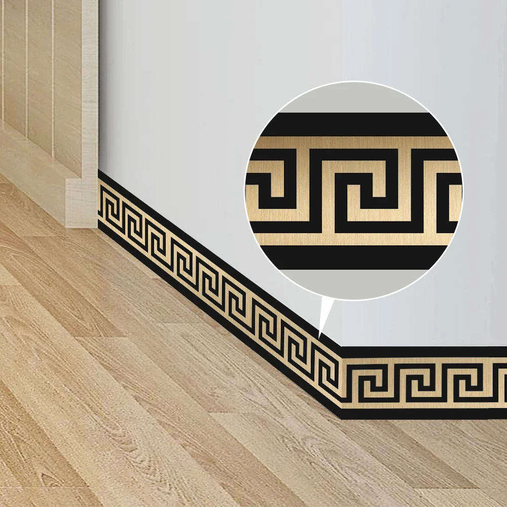 10*200cm Original Design Geometric Pattern Diy Self -Adhesive  Waterproof PVC Wall Border Stickers for Home Decors