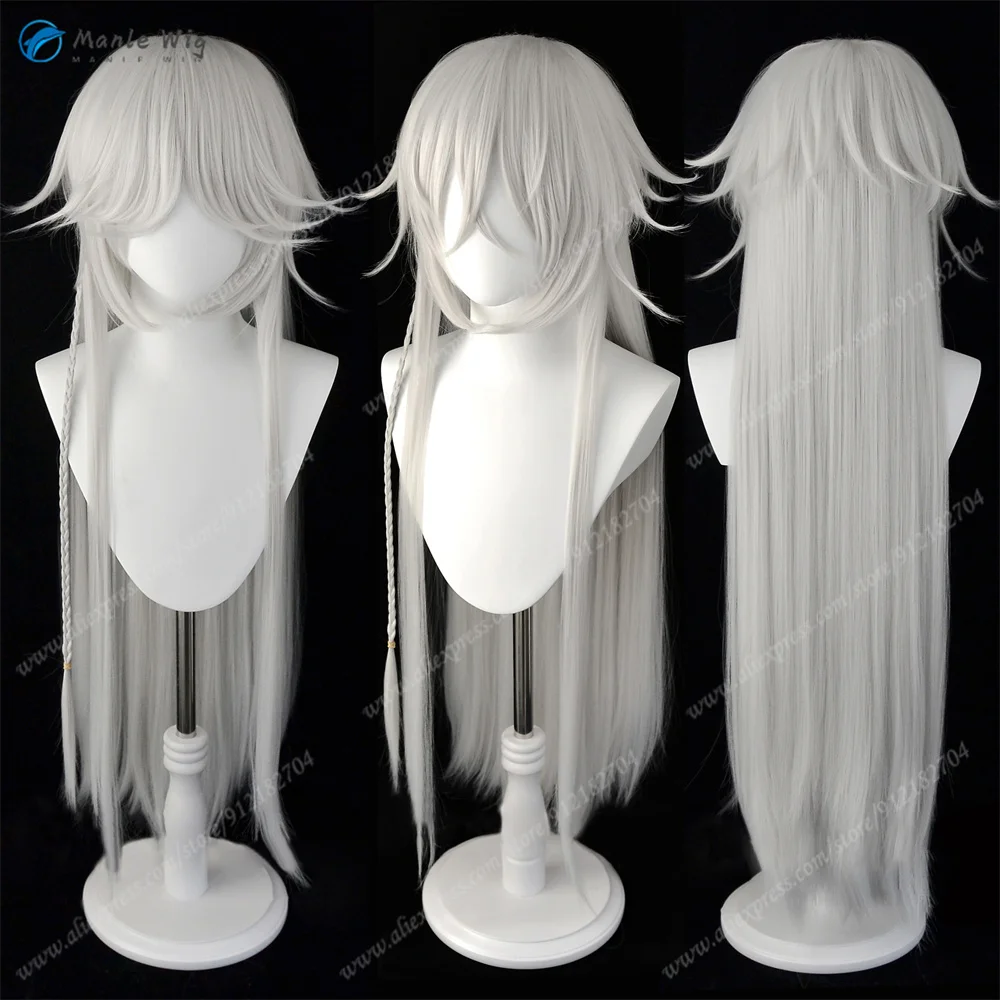 Undertaker Cosplay Perücke Lang Grau Geflochten Hitzebeständig + Gratis Wig Cap 1