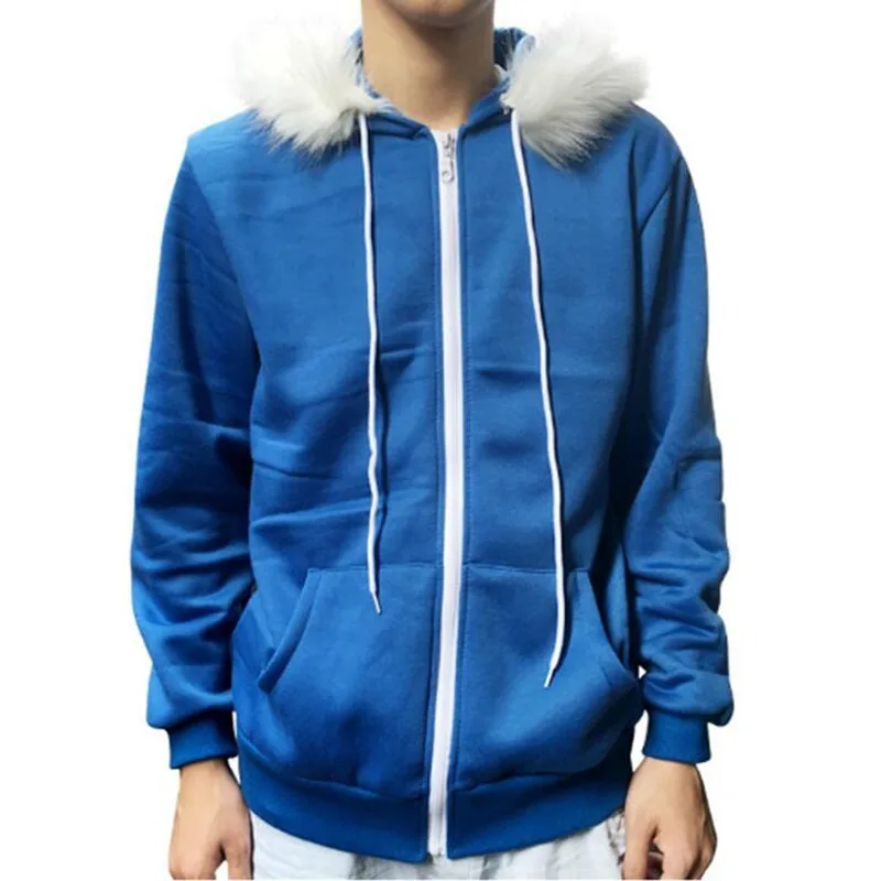 2023 New Casual Hoodies Sweatshirts Sans Undertale Hoodies Cosplay Blue Zipper Jacket Coat Tops Cosplay Costume Halloween Unisex