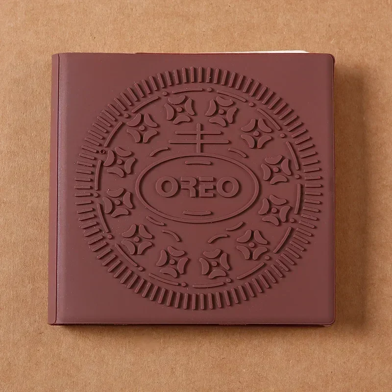 Charming Chocolate Cookie-Shaped Cartoon Notebook - Cute Tearable Handwritten Memo Pads