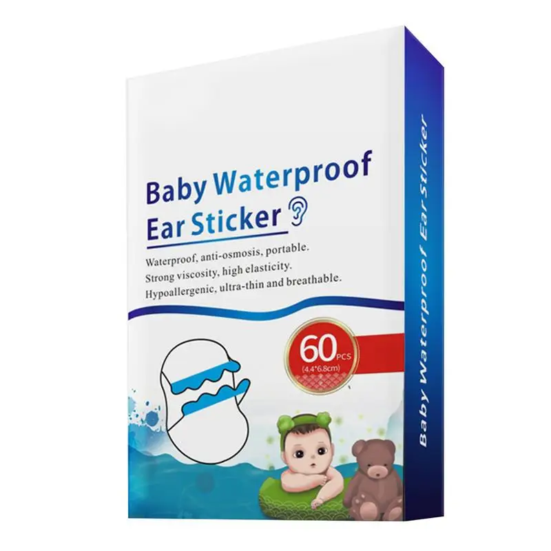 Waterproof Ear Covers Ear Sticker Covers 60Pcs Portable Sticker Shower Caps For Swimming Surfing Water Sports &