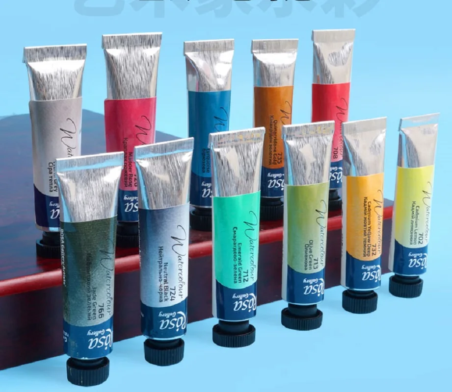 Watercolor Paint Ukraine imported rosa artist tube 10ml transparent beginner student painting art supplies school