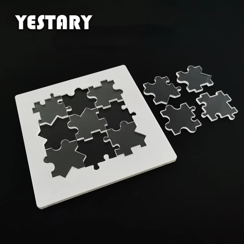 

YESTARY 3D Puzzle Acrylic Brain Teaser Puzzle Impossible Acrylic Table Games Jigsaw Puzzle Tangram Board Toy For Adult Kids Gift