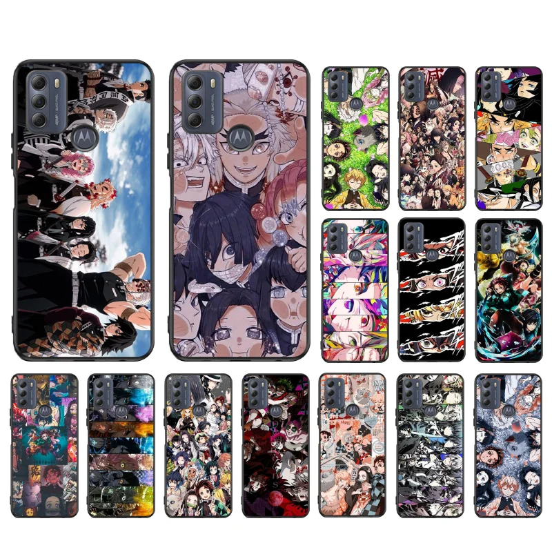 

Demon slayer Kimetsu no Yaiba Phone Case For Moto E32 E32S E20 E40 E7 Plus Edge 40 30 Ultra Neo 20 lite G13 G9Plus GPure GStylus
