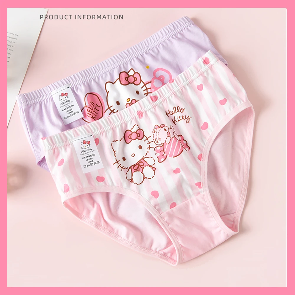 2Pcs/lot Children's Underwear for Kids Sanrioed Hello Kitty Anime