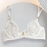 Women's Sexy Soft Mesh Lingerie See Through Underwire Sheer Bra Minimizer Bras for Women Full Coverage 5