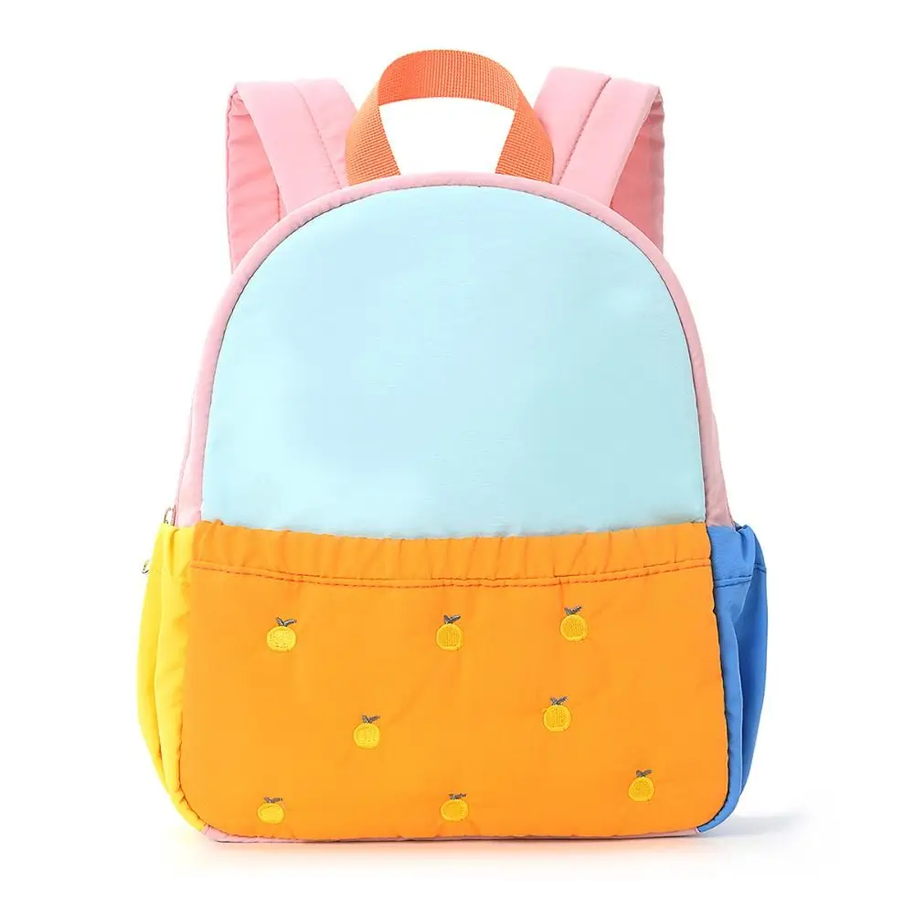 Polyester Embroidery Shoulders Bag Large Capacity Washable Versatile Backpack Multicolor School Student Backpack Kids Children 5