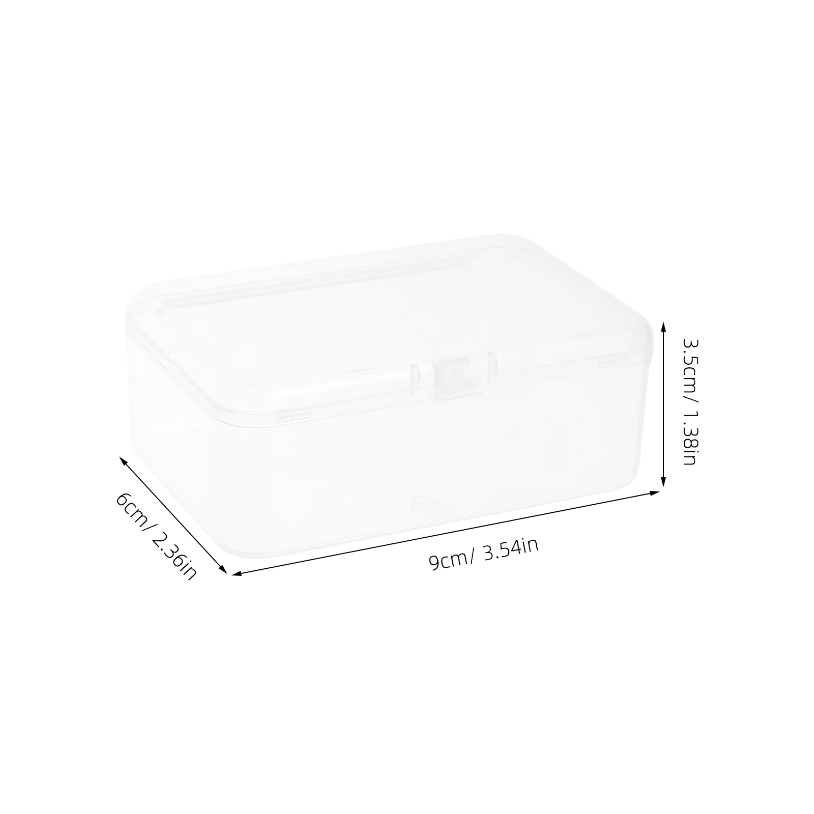 Transparent Storage Box Rectangular Plastic Boxes Clear Containers Parts Holder Small Storage Container Hinged Lids Plastic Bin