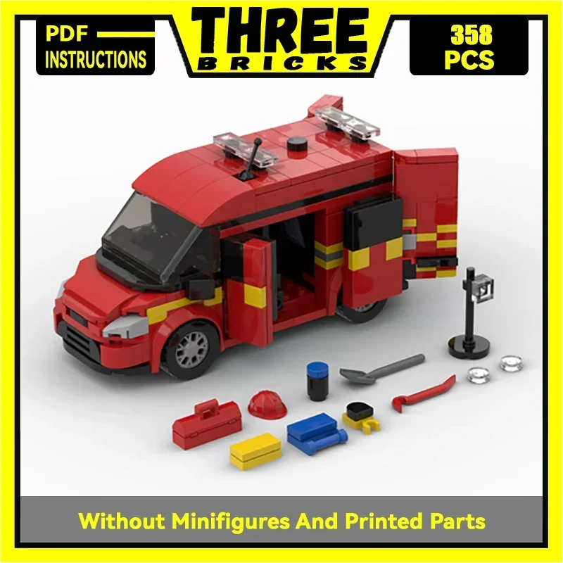 

Moc Building Bricks Car Model London Fire Brigade - Fire Investigation Technology Blocks Gifts Christmas Toys DIY Sets Assembly