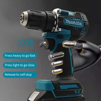 Makita Original DDF487 perceuse sans fil tournevis à percussion électrique sans brosse 18V outil électrique Rechargeable 4