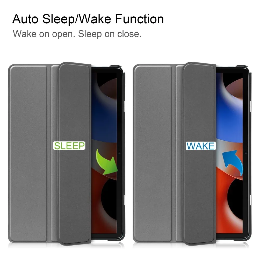 Premium Tri-Folding Magnetic Stand Cover with Hard Back Shell