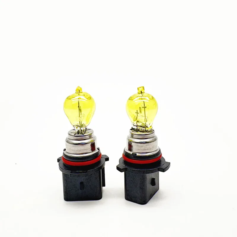 2Pcs PG18.5d-3 노란색 PSX26W 할로겐 전구 자동차 운전 조명에 적합 DRL 전면 안개 램프 3000K 석영 유리 12V26W