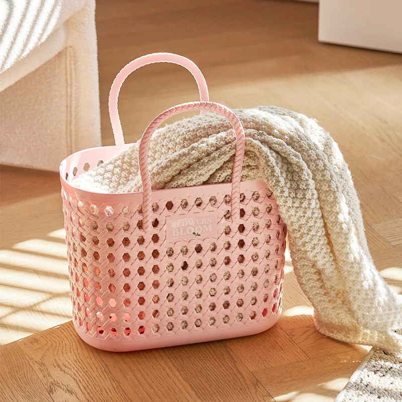 INS Bath Basket Laundry Storage Baskets Dirty Clothes Storage Bag Handheld Outdoor Picnic Baskets Bathroom Supplies목욕바구니