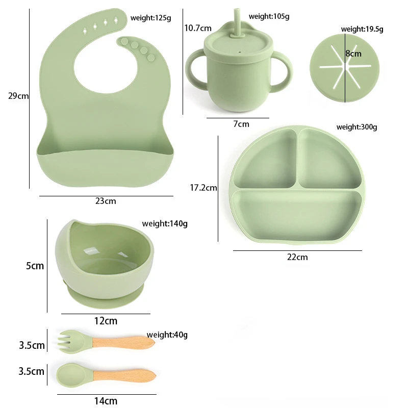 6-pcs-children's-silicone-baby-dinnerware-plate-set-baby-fork-spoon-bib-water-cup-set