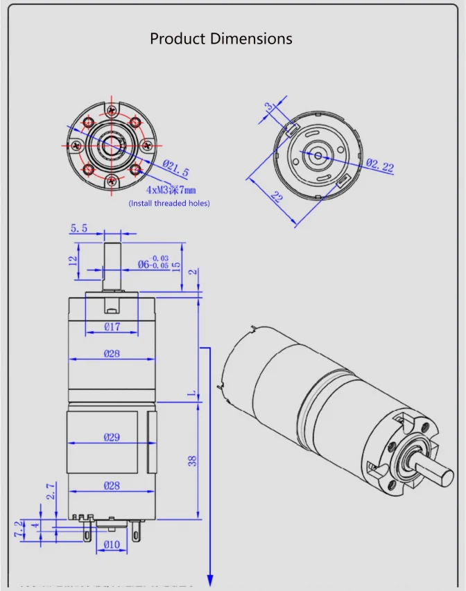 120kg. Cm 12v24v DC miniatur micro reduktion motor kleine motor 28GP-385 planeten low-speed getriebe elektrische – Detail 4