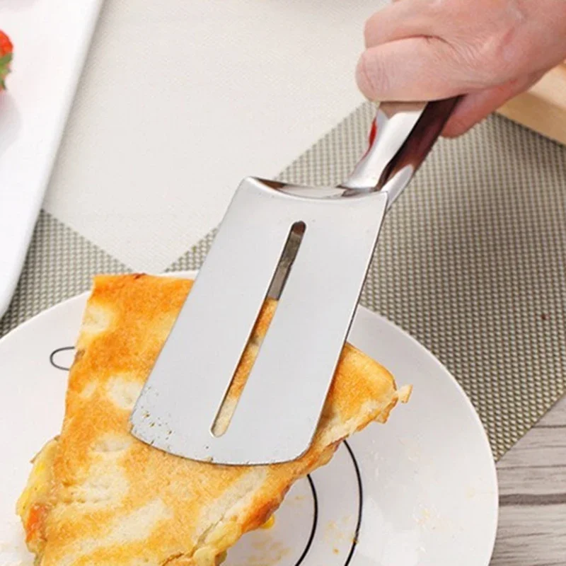 1pc Multifunctional Food Tongs Stainless Steel Frying Shovel Clip Steak BBQ Bread Fried Fish Clip Household Picnic Kitchen Tool