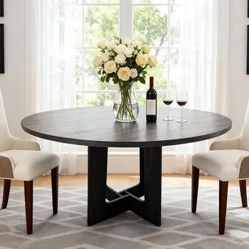 Round Farmhouse Dining Table 1